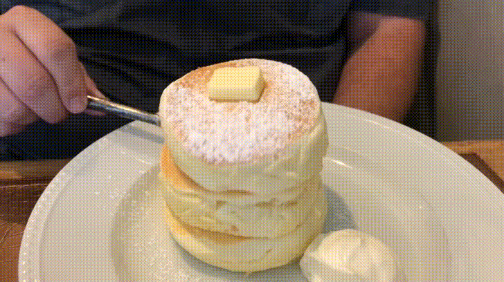 Japanese Soufflé Pancake GIF